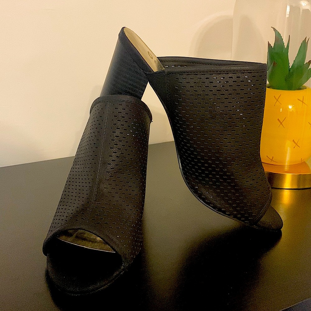 Guess heeled mule